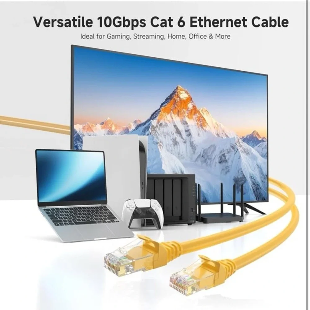 Cable Matters 10Gbps Snagless Short Cat 6 Ethernet Cable - 3ft, Cat 6 Cable, Cat
